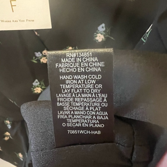 WAYF NWT black floral Ruffle Blouse XL - Picture 8 of 11